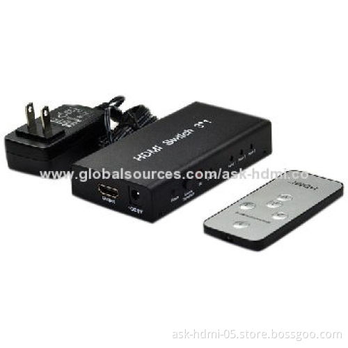 5 x 1 HDMI Switch with IR Remote Control, High-performance